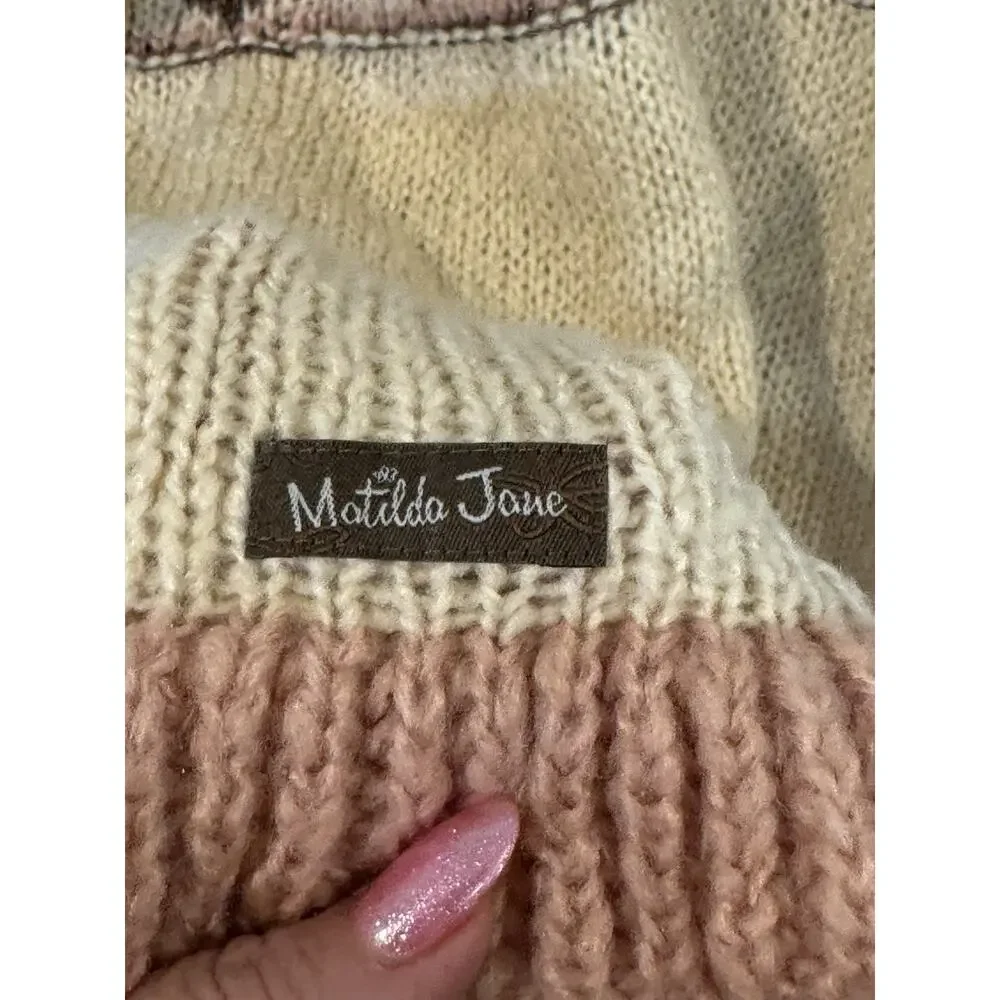 Matilda Jane Just Imagine Stephanie Women Cardigan Sweater Sz M Wool Blend - Picture 7 of 7